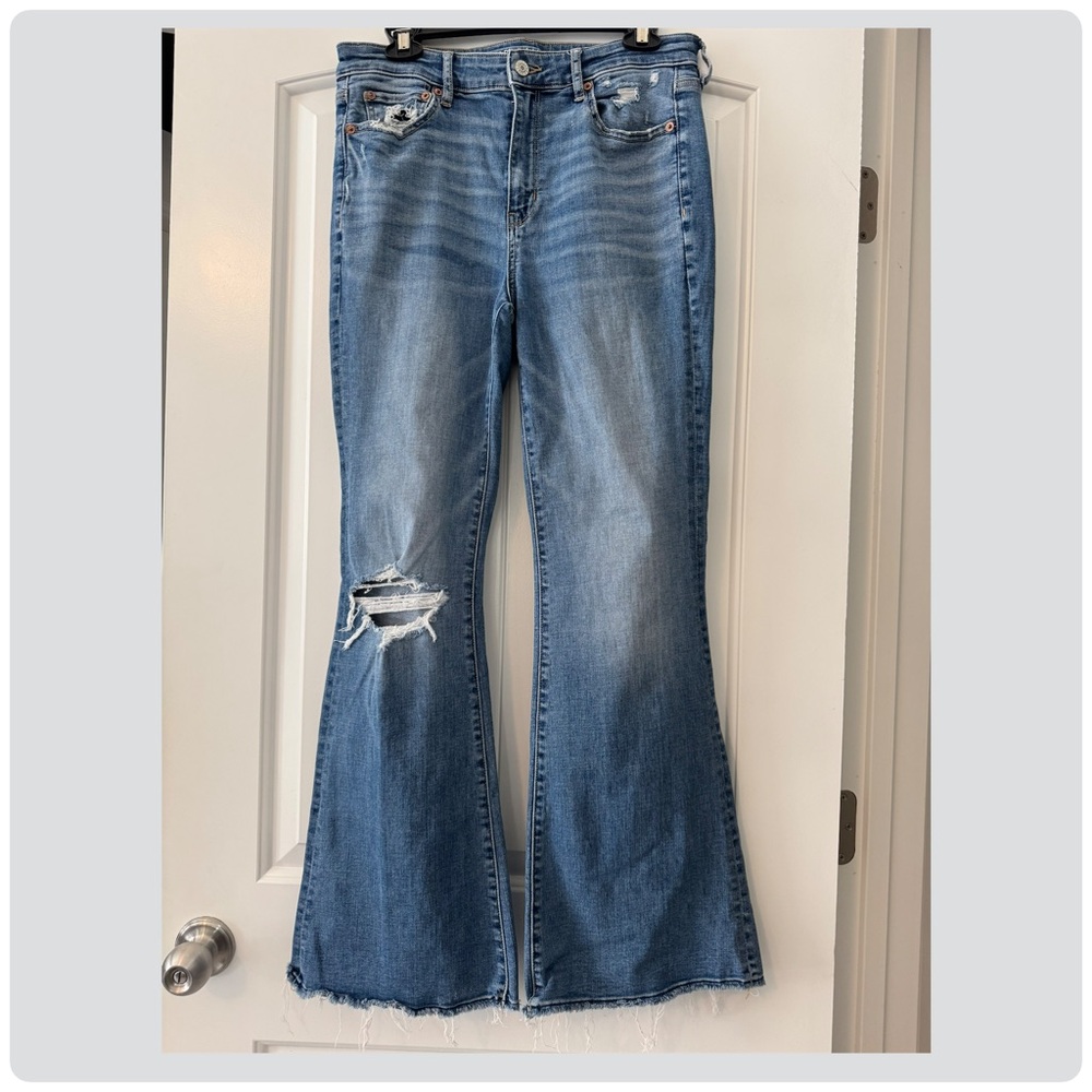 Women's Blue Flared Jeans